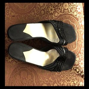 Black Caparros Heeled Slides Size 11B ✂️